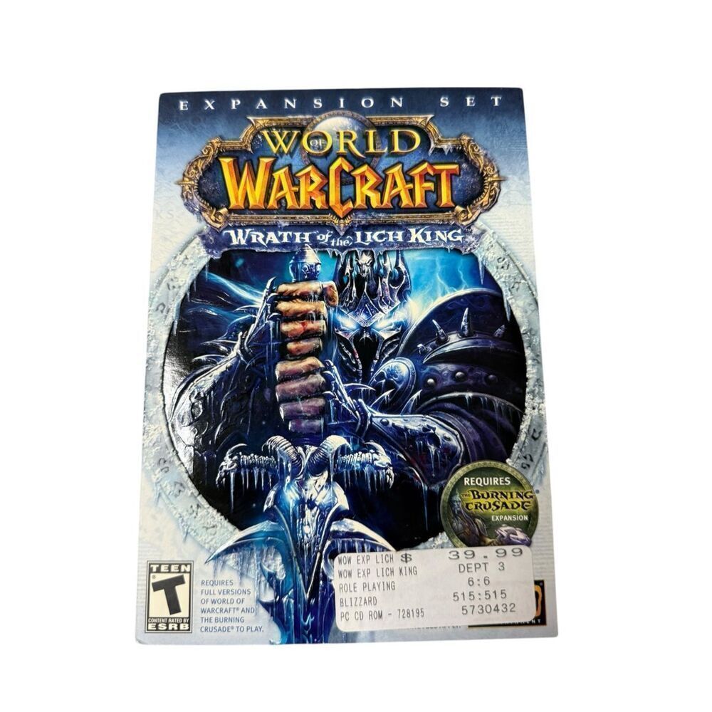 World of Warcraft: Wrath of the Lich King Expansion Set PC Video game CIB